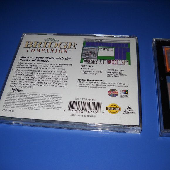 2 Bridge Card Games For PC "Vintage" "LIKE NEW" - Picture 5 of 9